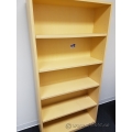 Blonde 72" 5 Shelf Bookcase with Adjustable Shelves